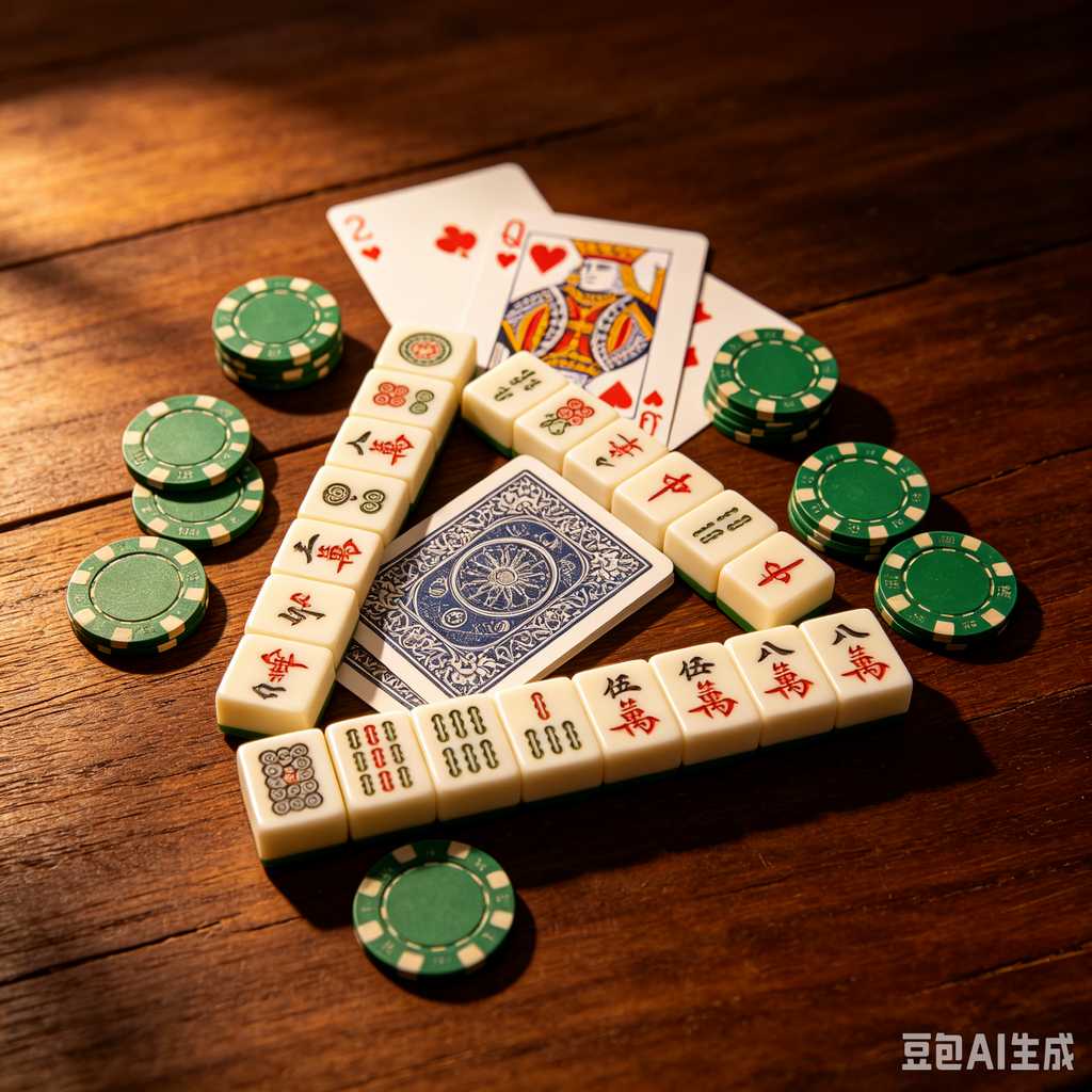 gradient green mahjong set